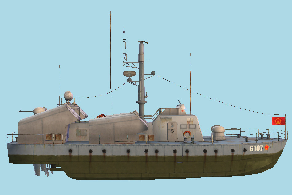 Missile Military Ship 3d model